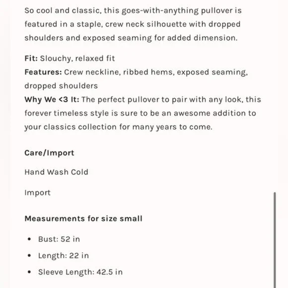 Free People Luna Sweater-Charcoal Grey xs - Picture 11 of 11